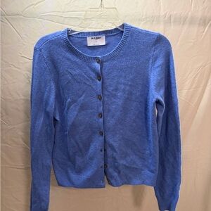 Old Navy Periwinkle Blue Button-Up Crewneck Cardigan
